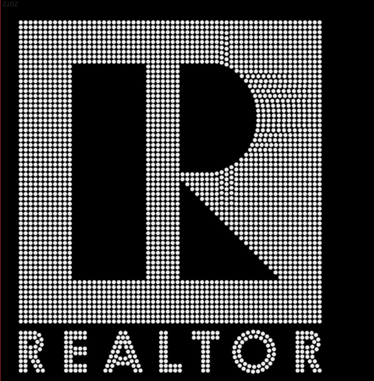 REALTOR Rhinestone T-shirt; "R"; Design REALTOR-1