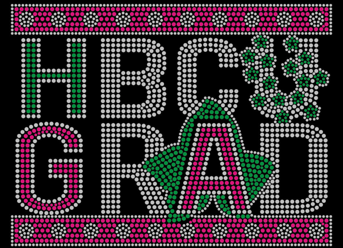 HBCU GRAD Rhinestone T-shirt; Alpha Kappa Alpha, AKA, Greek; Design-AK1