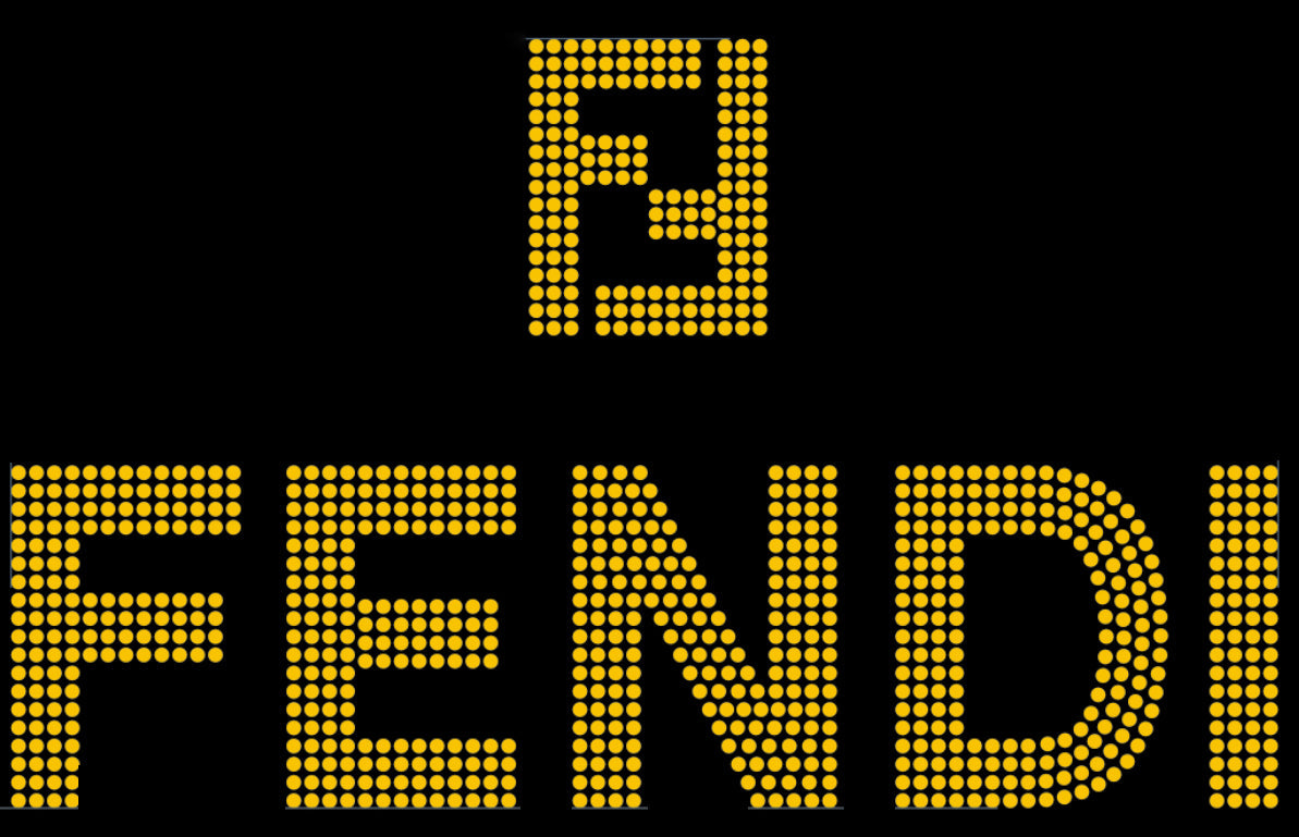 FENDI Rhinestone T-shirt; FF; Design-F1