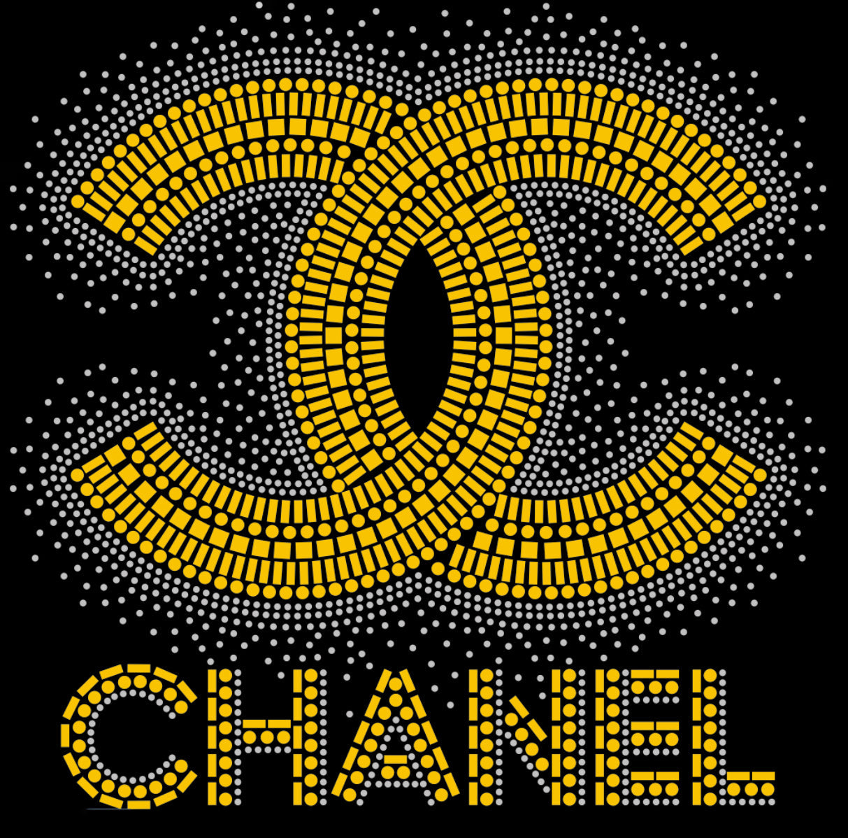 CHANEL Metal & Rhinestone T-shirt; CC; Design-C1