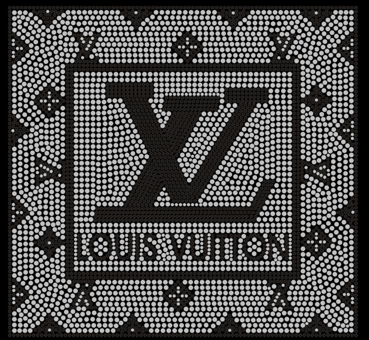 Louis Vuitton Rhinestone T-shirt; LV; Design-LV1