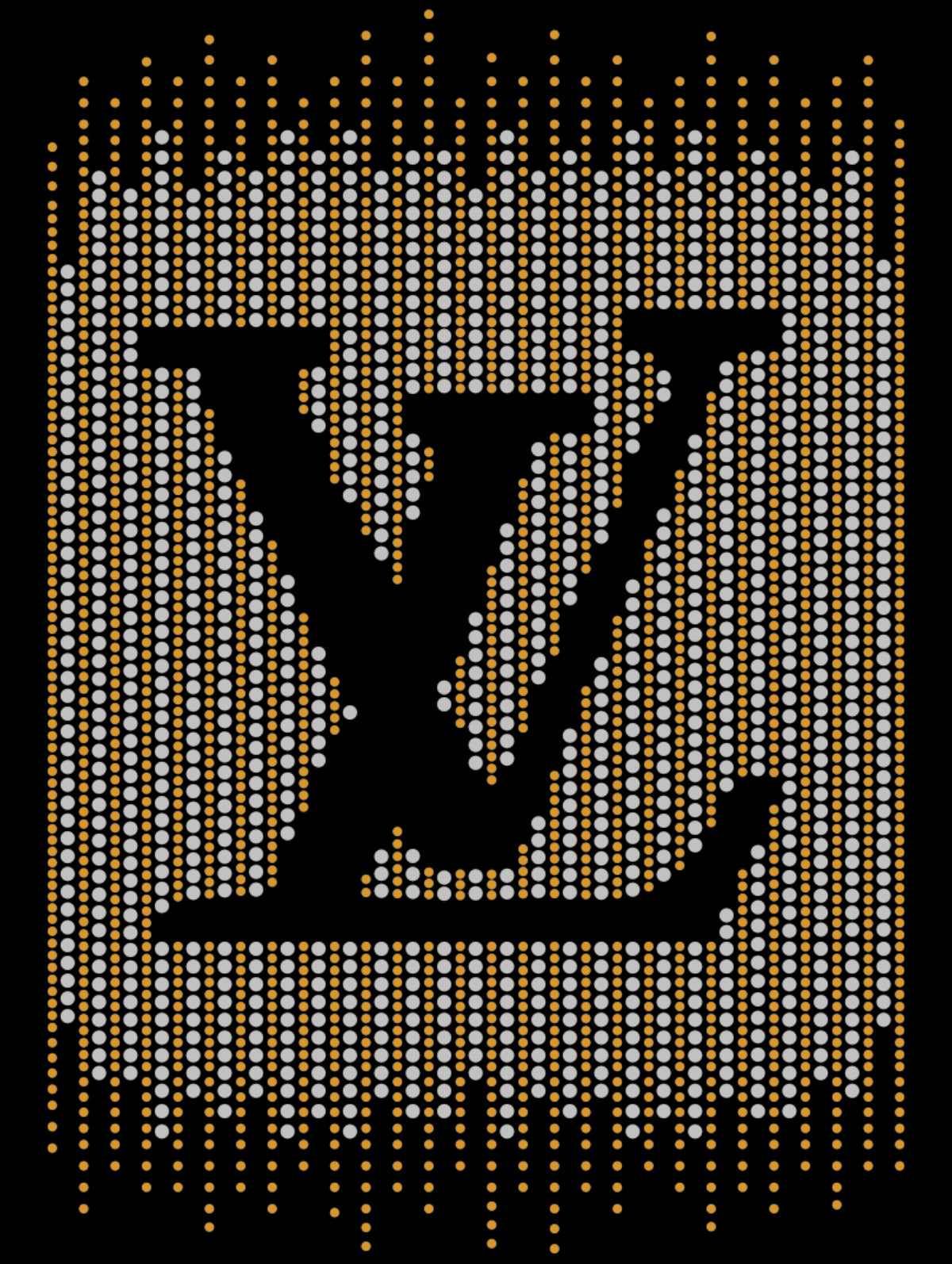 LV Vertical Lines Rhinestone T-shirt; Louis Vuitton; Design-LV12