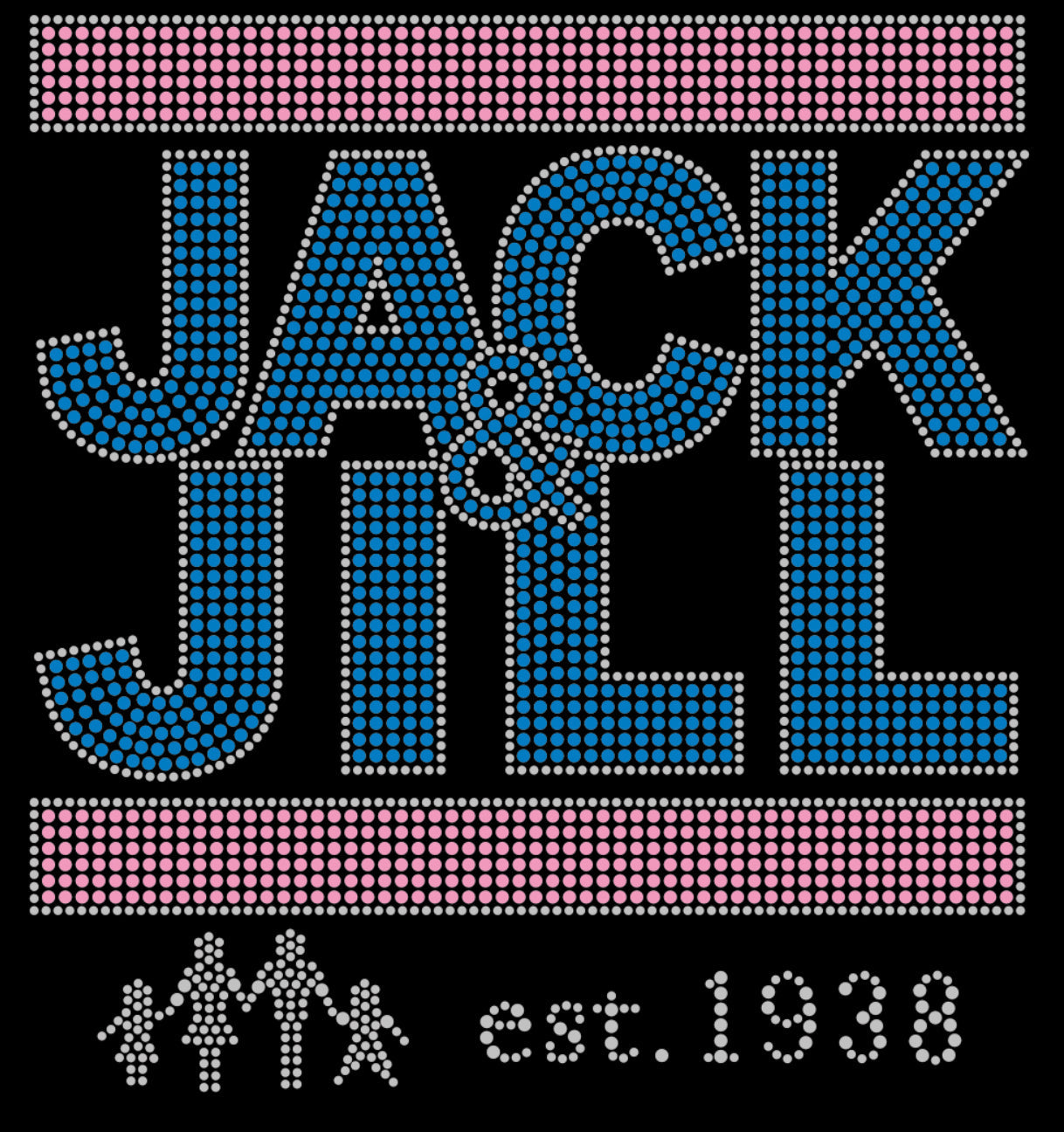 Jack & Jill est. 1938 Rhinestone T-shirt; Design-JJ1