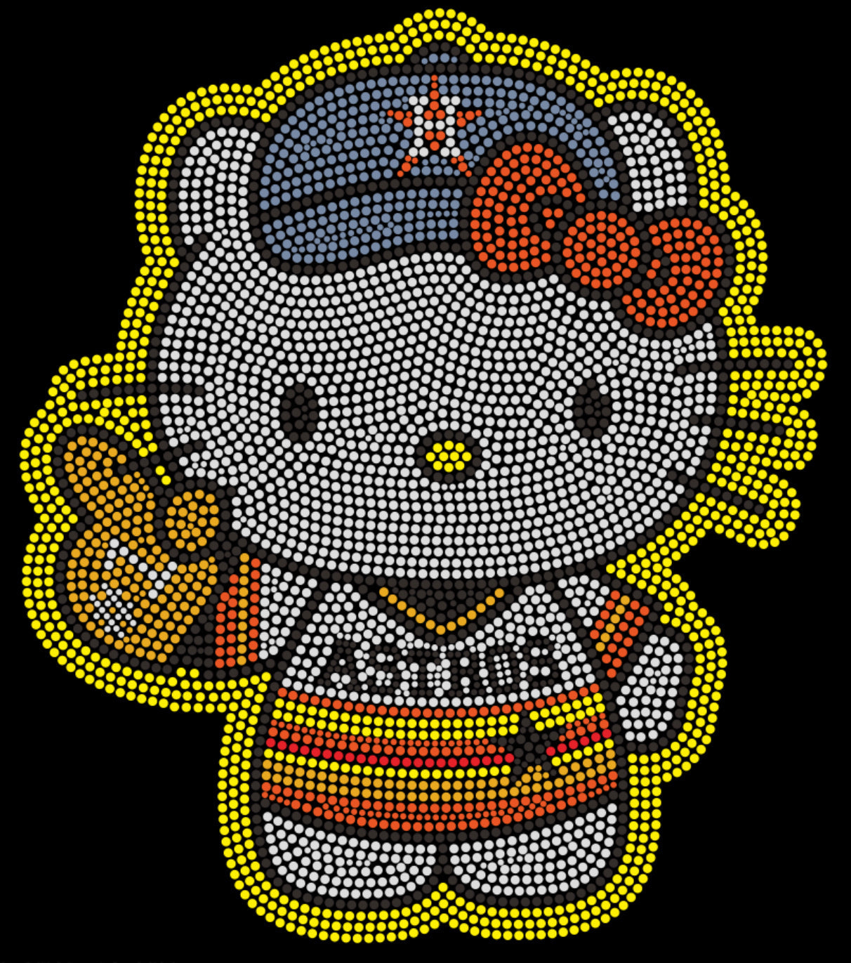 Astros Hello Kitty Colorful Rhinestone T-shirt; baseball, Houston, H-Town; Large design; Design-HA9a (navy hat)