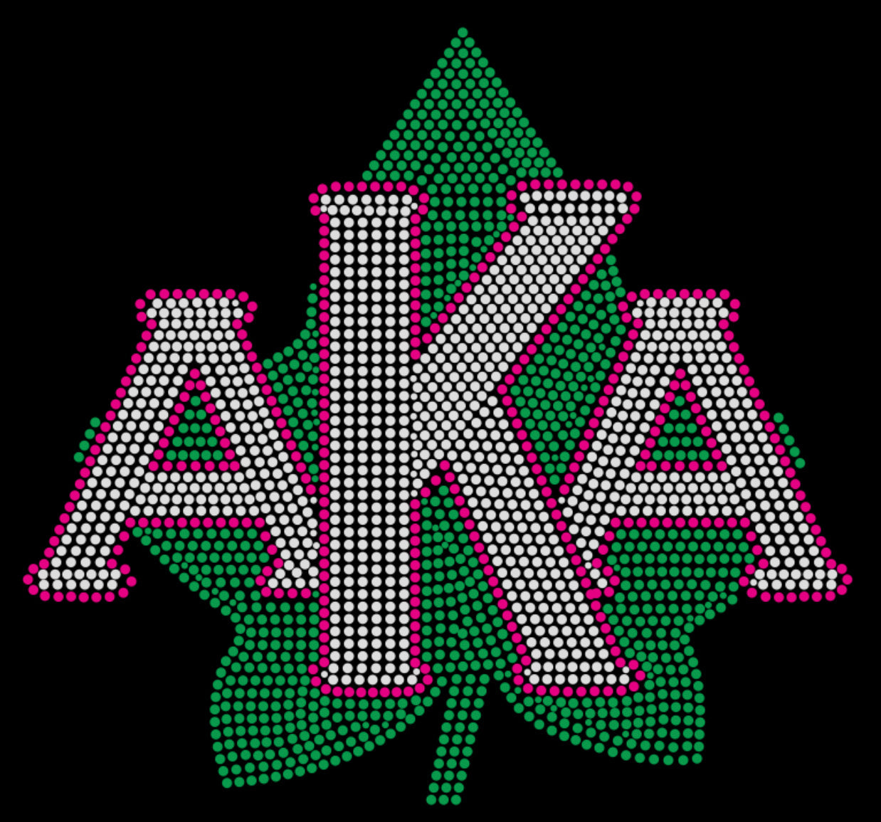 AKA Ivy Leaf Rhinestone T-shirt; Alpha Kappa Alpha, Greek; Design-AK9
