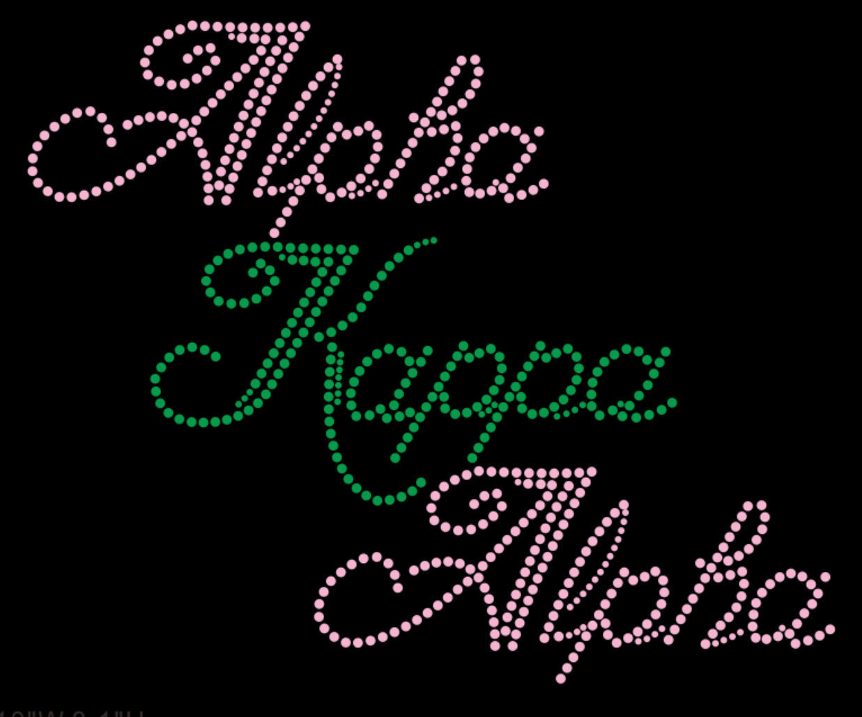 Alpha Kappa Alpha Rhinestone T-shirt; AKA, Greek; Design-AK10