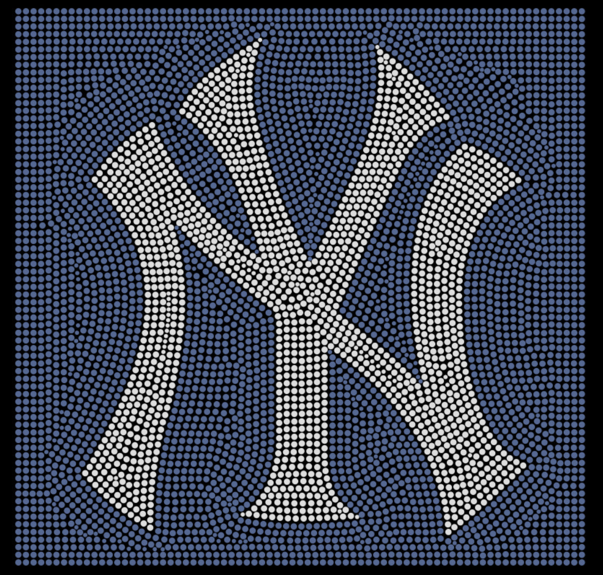 New York Yankees Rhinestone T-shirt; Design-NY1