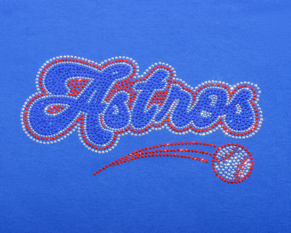 Astros Streak and Ball Rhinestone T-shirt; baseball, H-Town, Houston; Design-HA2
