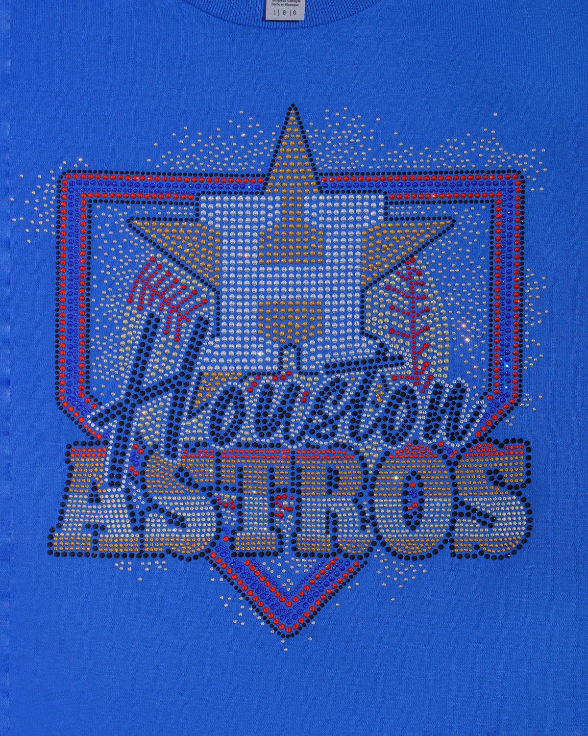 Houston Astros Badge Colorful Rhinestone T-shirt; baseball, H-Town; Large design; Design-HA11