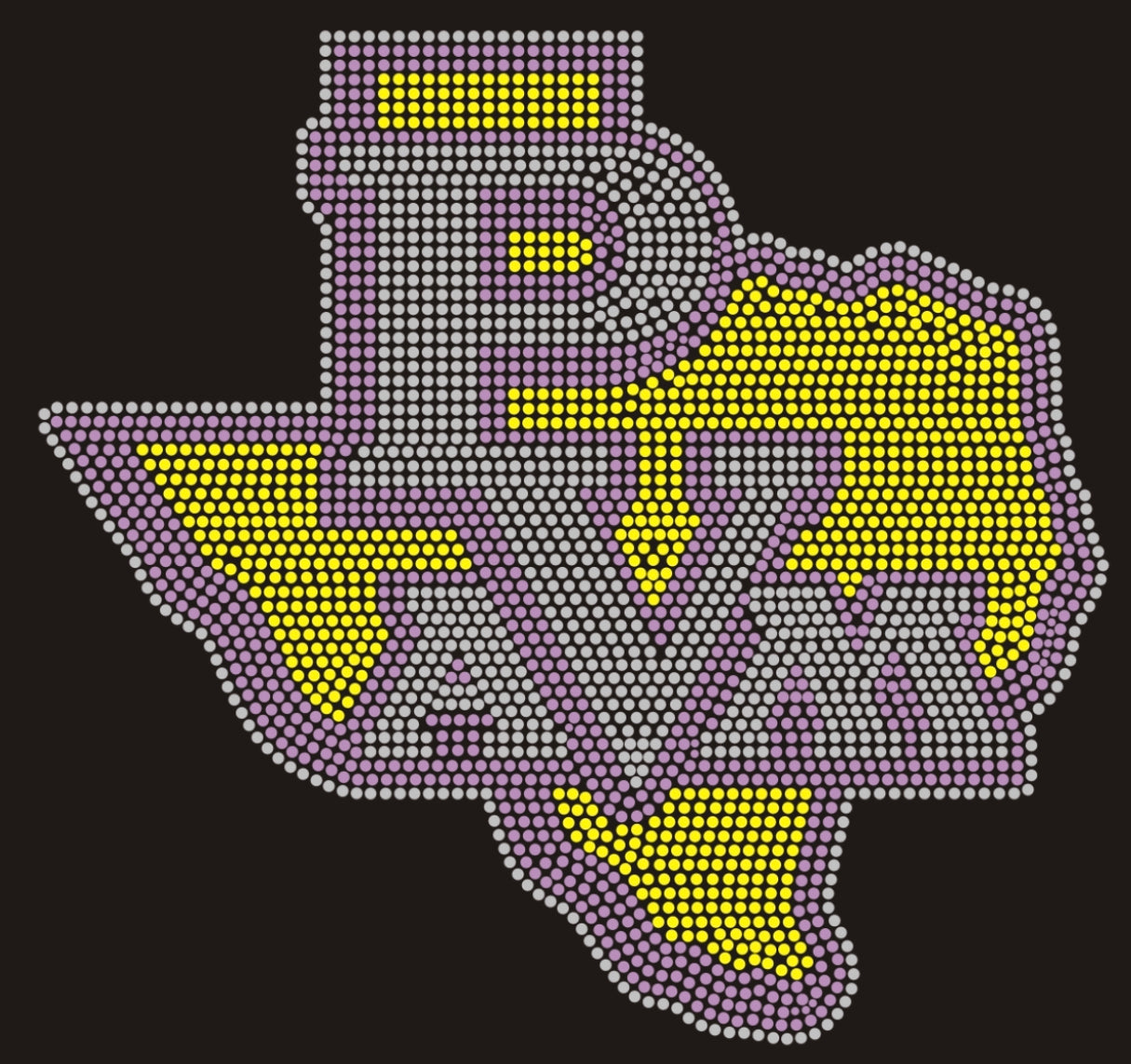 PV A&M in Texas (State) Rhinestone T-shirt; Prairie View University; Design-PV4