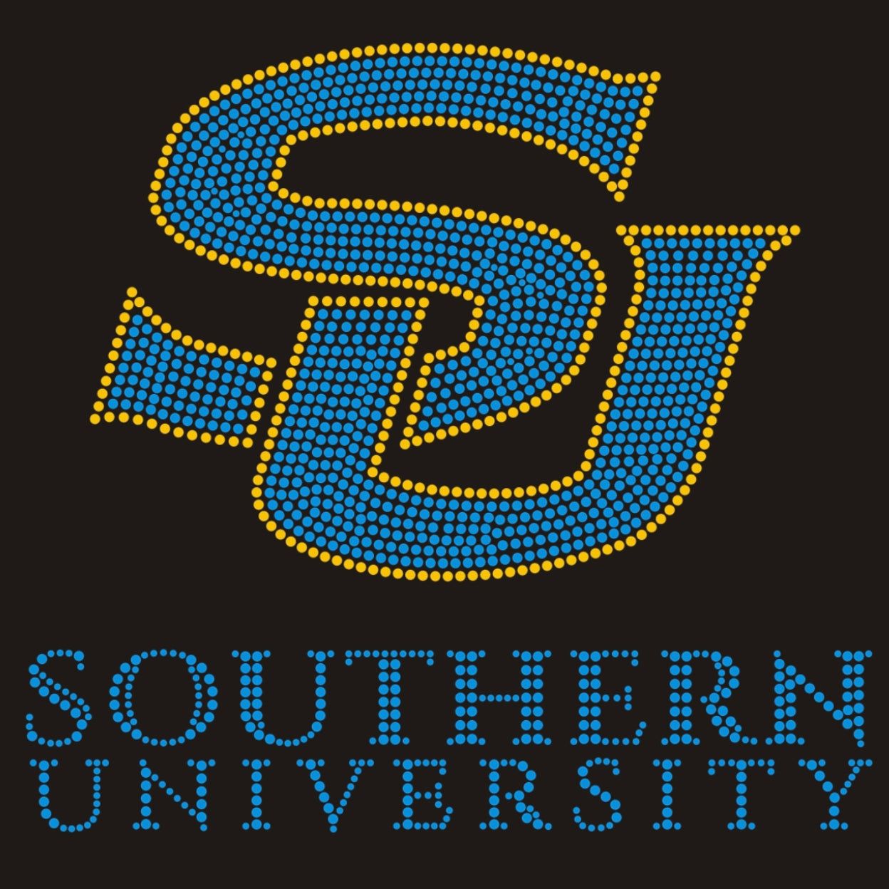 Southern University Rhinestone T-shirt; Louisiana; Design-SU1