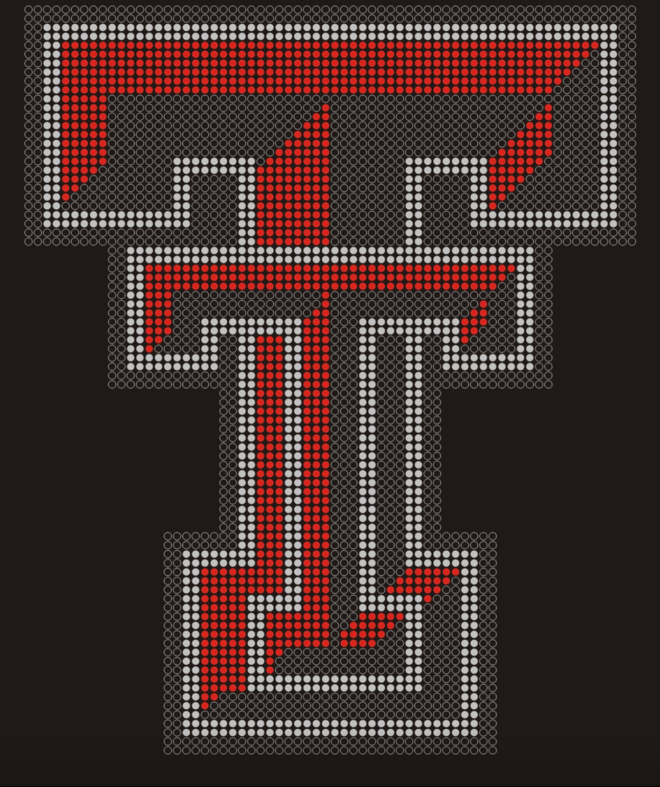 Texas Tech Rhinestone T-shirt; TT, Masked Rider; Red Raider, University; Large design; Design-TT1