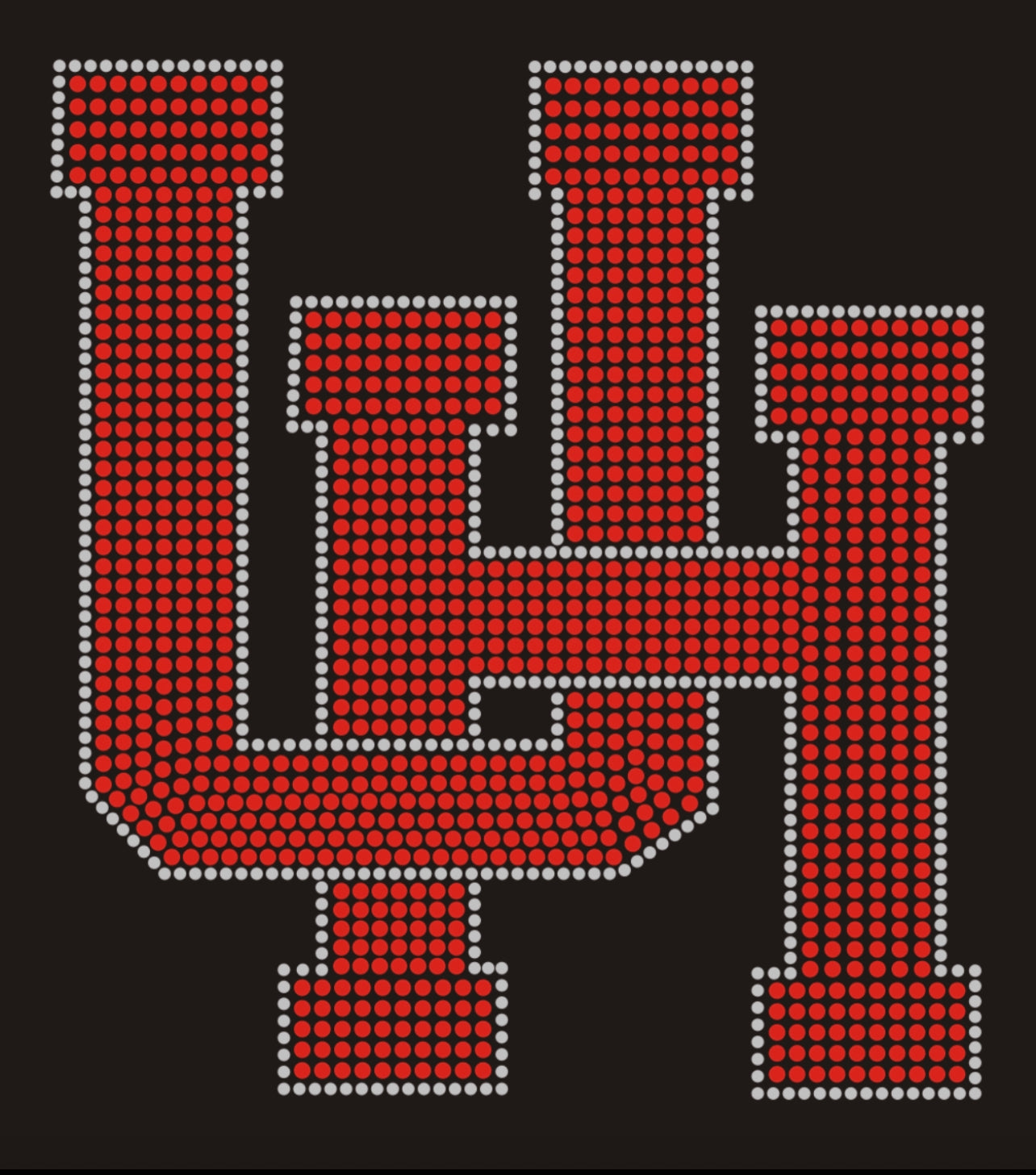University of Houston Rhinestone T-shirt; Cougars; Design-UH1