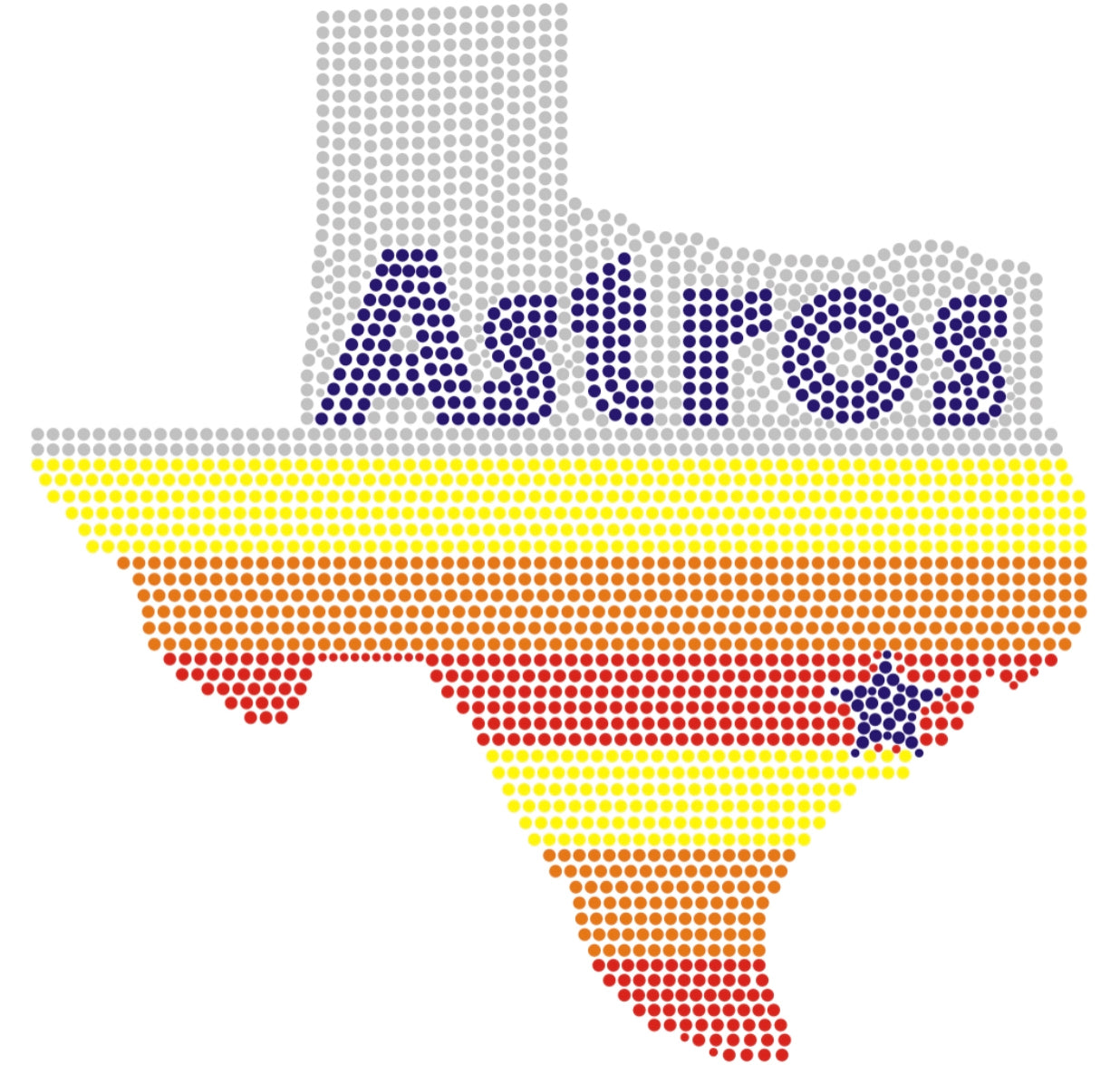 Astros in Texas Star Rhinestone T-shirt; baseball, Houston, H-Town, retro, stripes; Design-HA15