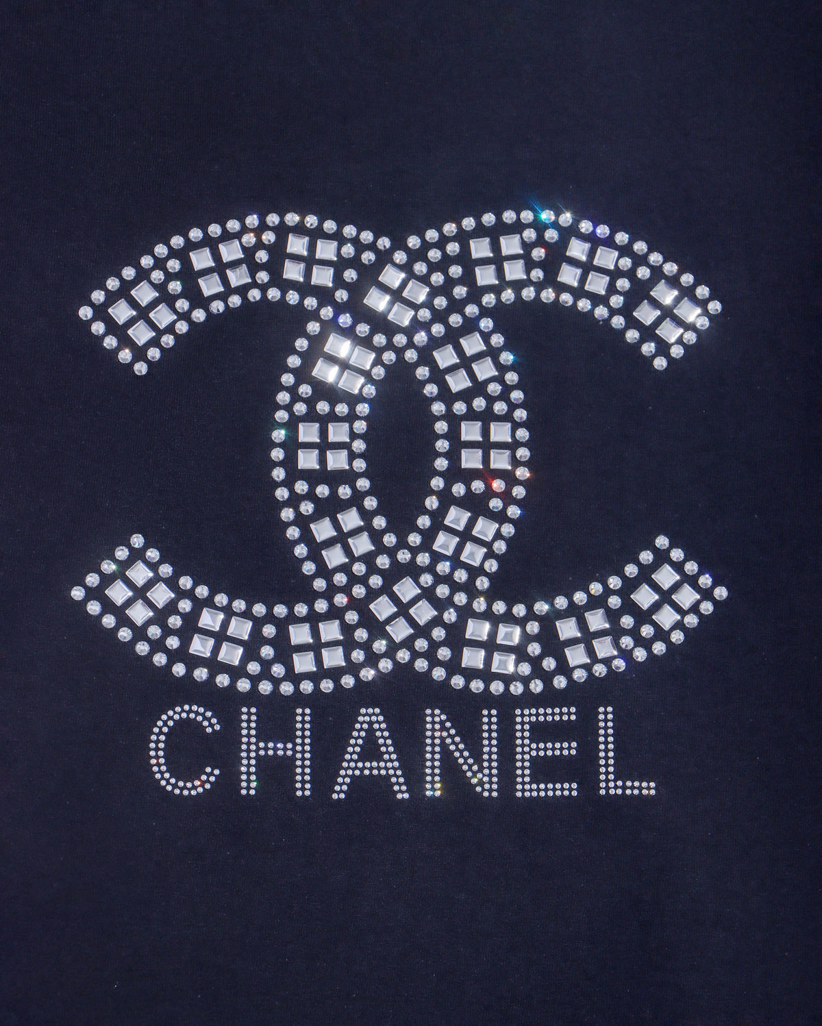 CHANEL CC Metal and Rhinestone T-shirt; Design-C13