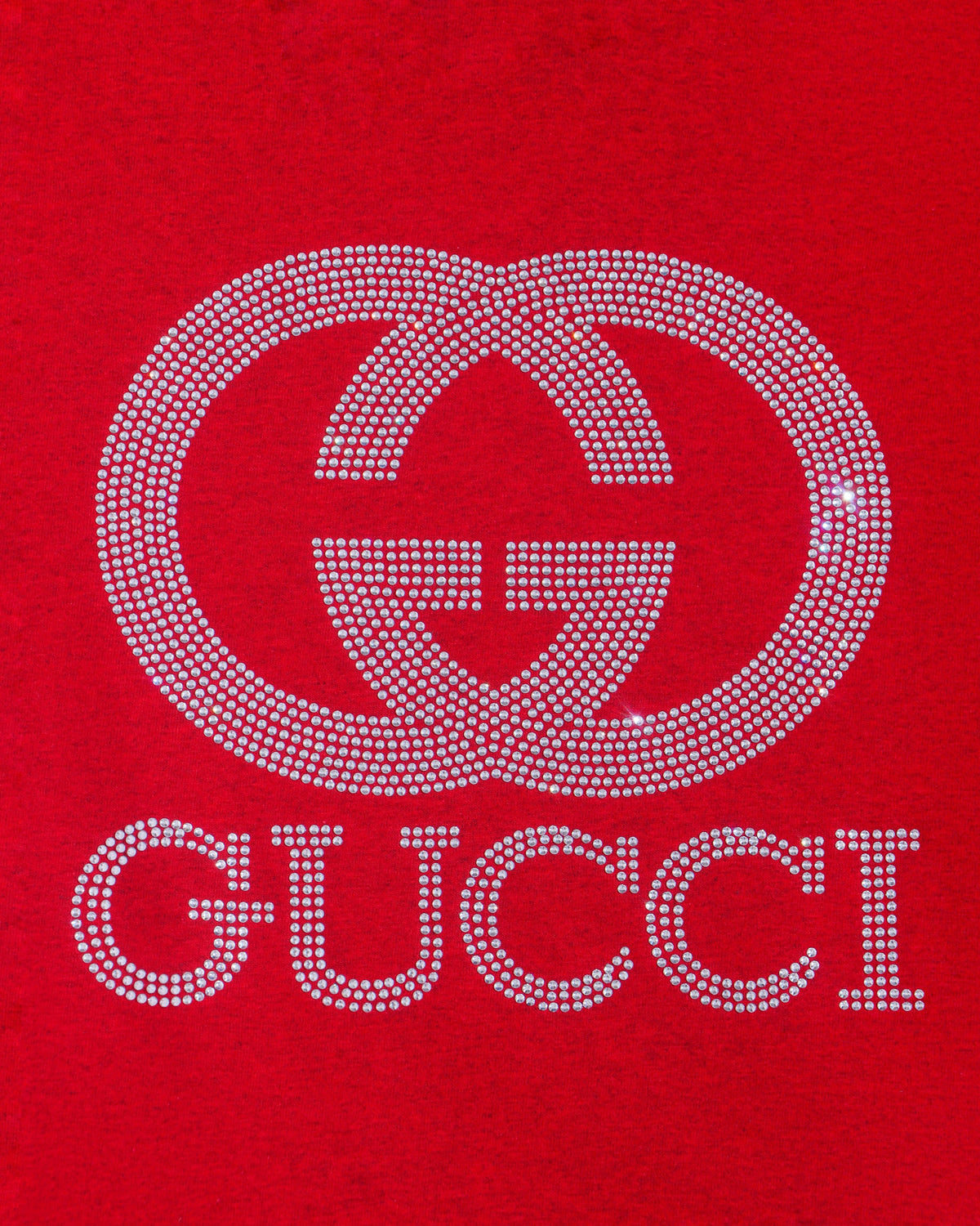 GUCCI Rhinestone T-shirt; GG; Design-G2