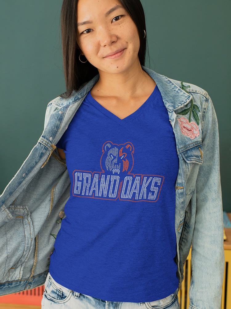 Grand Oaks High School Rhinestone T-shirt; Bears; Design-HS2