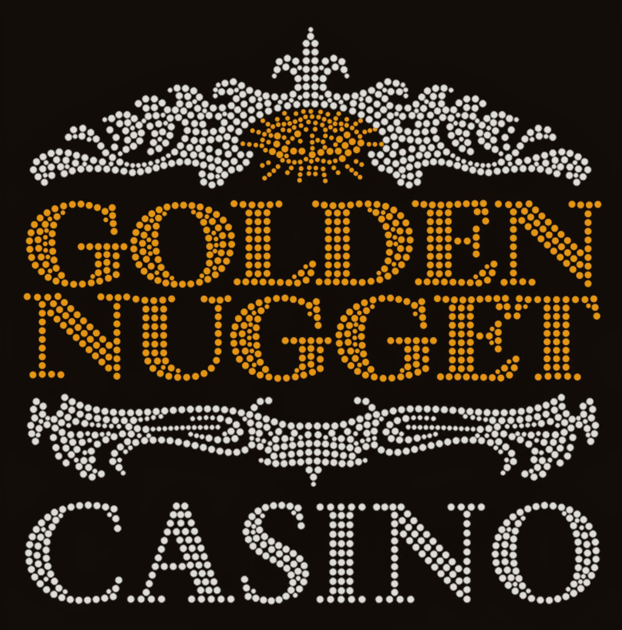 Golden Nugget Casino Rhinestone T-shirt; Design-CAS7
