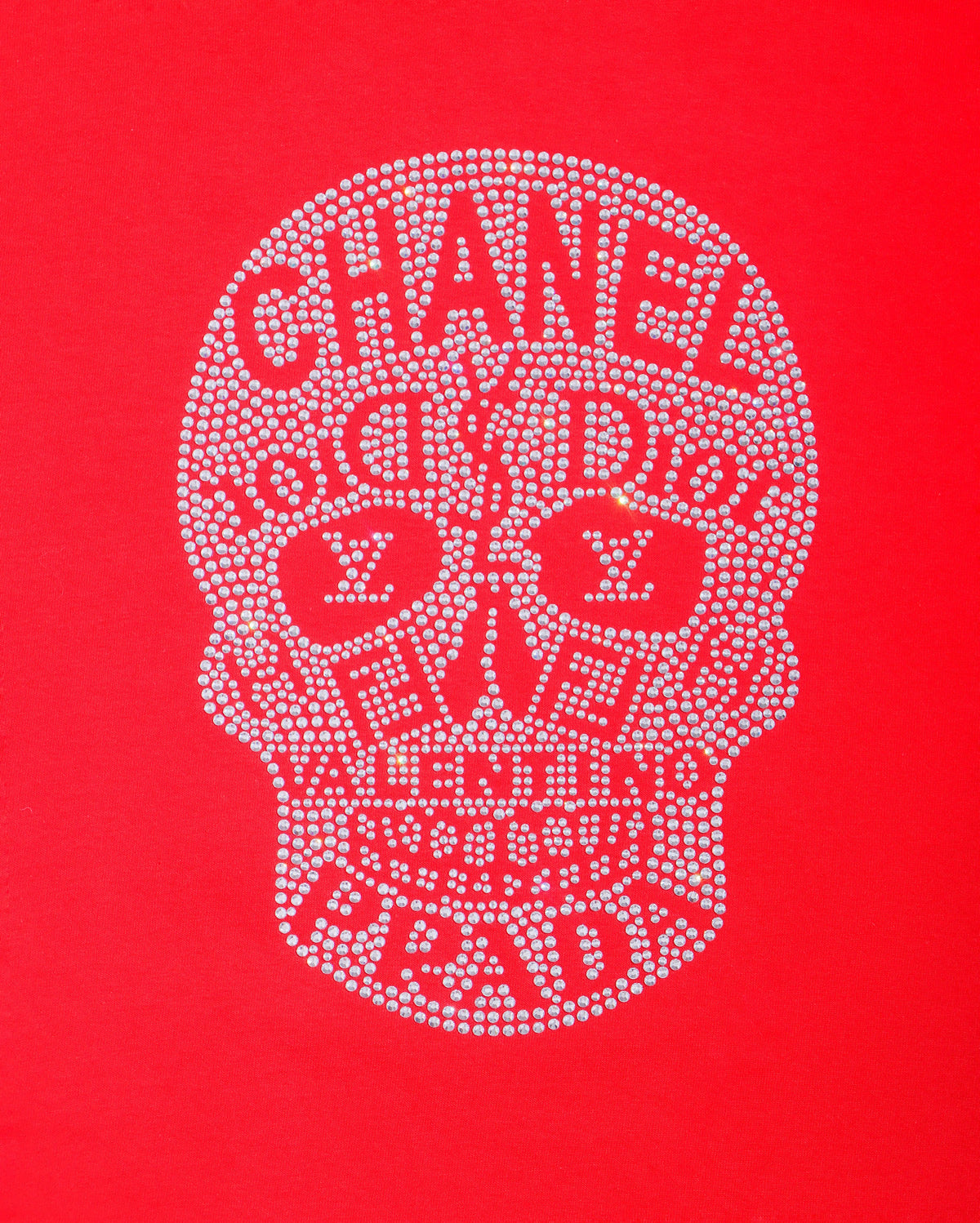 CHANEL Dior YSL LV Fendi Valentino Prada Skull Rhinestone T-shirt; Design-C12
