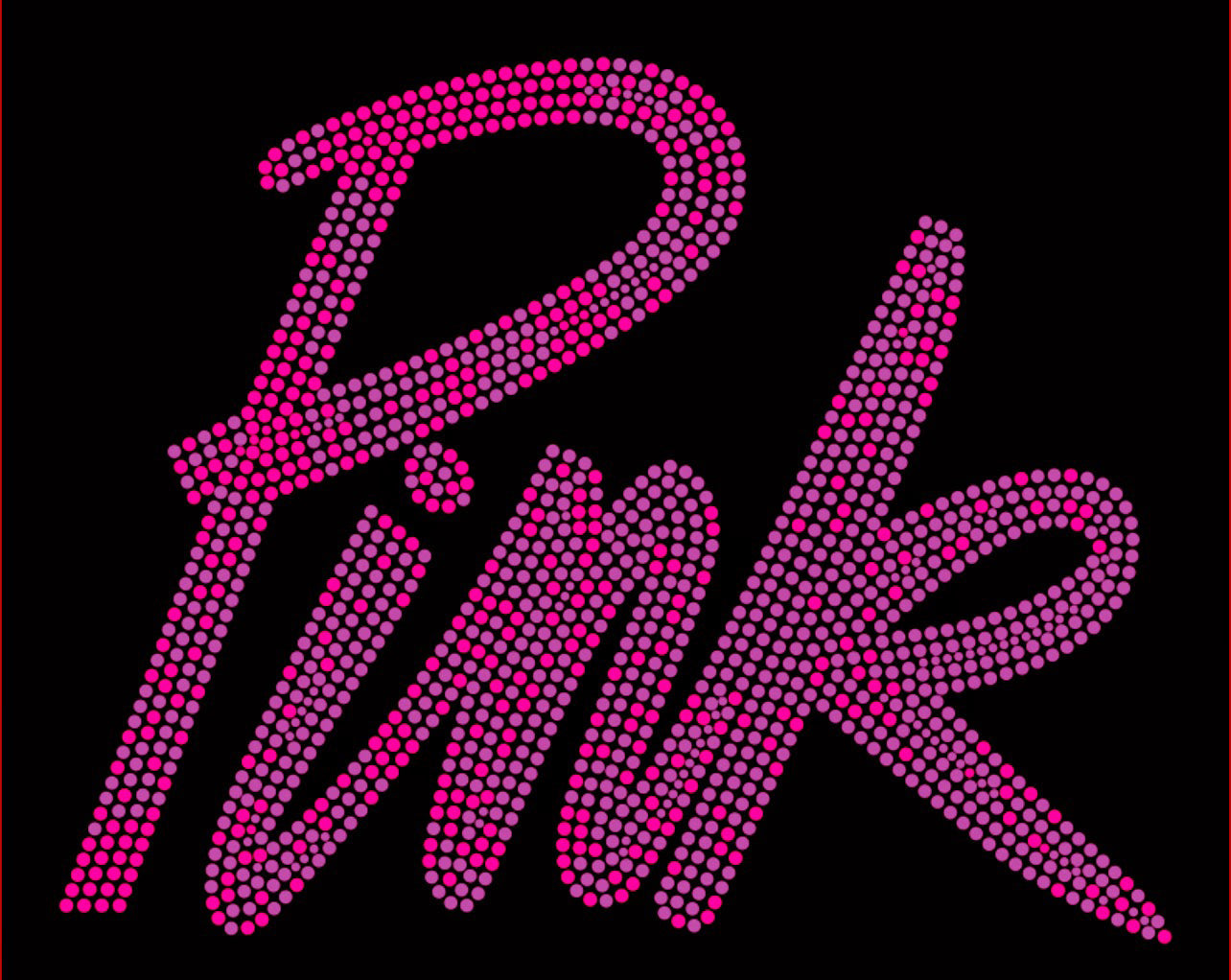 Pink Rhinestone T-shirt; Design MISC-18