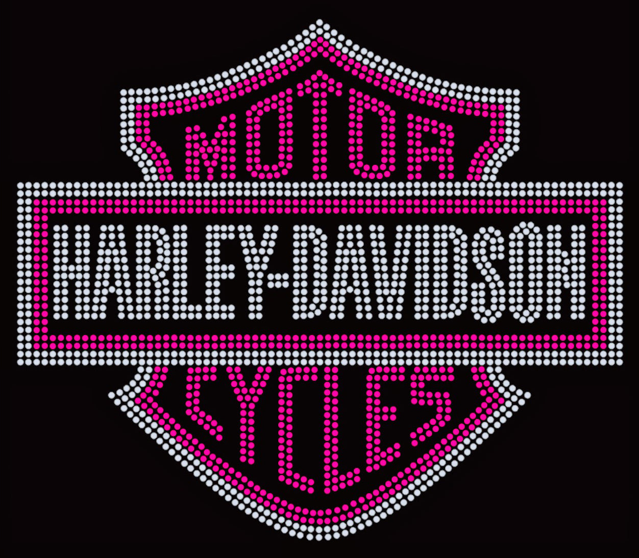 HARLEY-DAVIDSON MOTORCYCLES Rhinestone T-shirt; Design-HD1