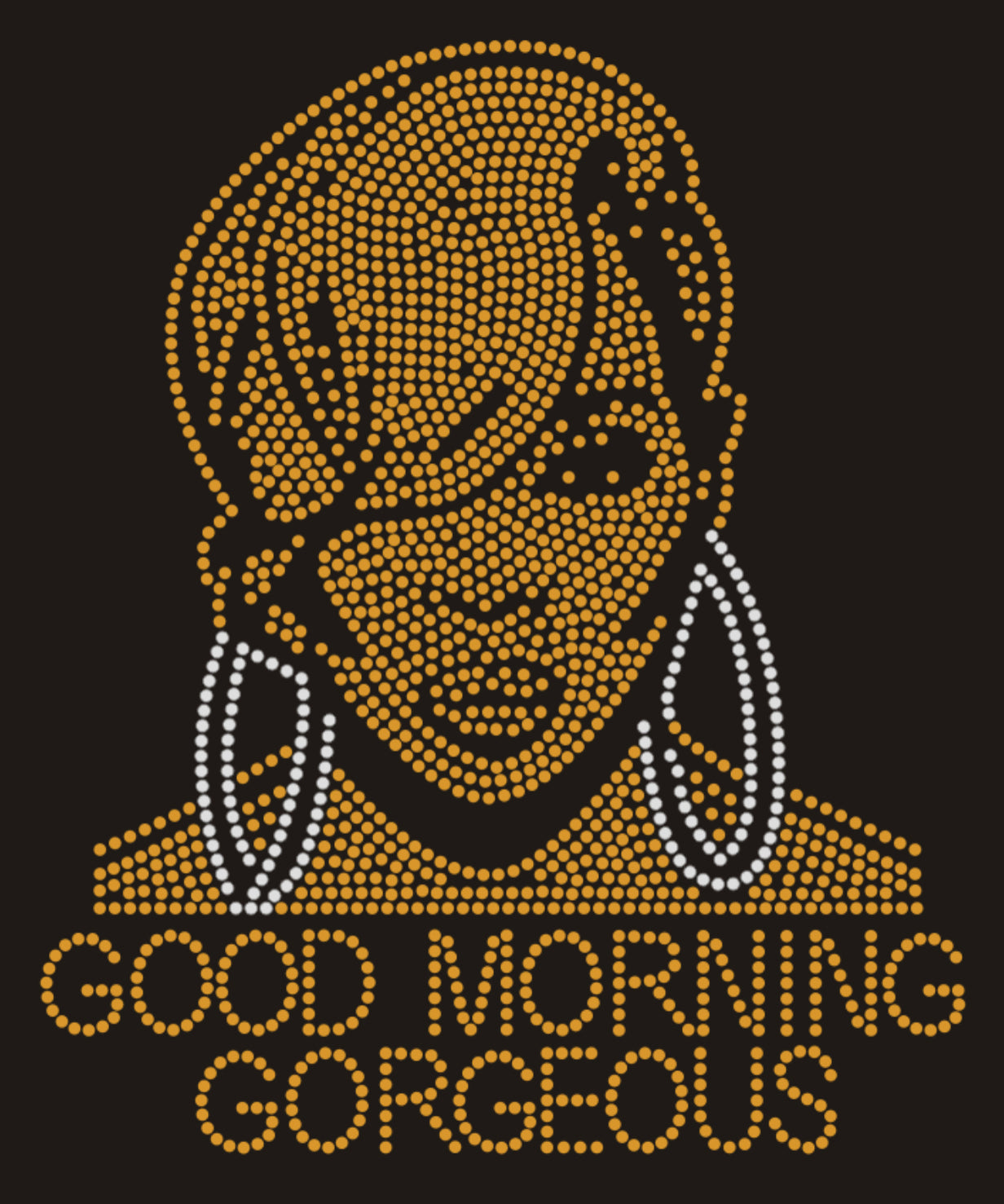 Good Morning Gorgeous Rhinestone T-shirt; Mary J Blige; MJB, music, celebrity; Design-MJB2