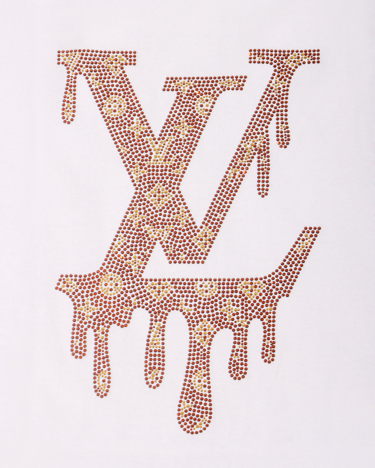 LV Drip Rhinestone T-shirt; Louis Vuitton, Large design; Design-LV4
