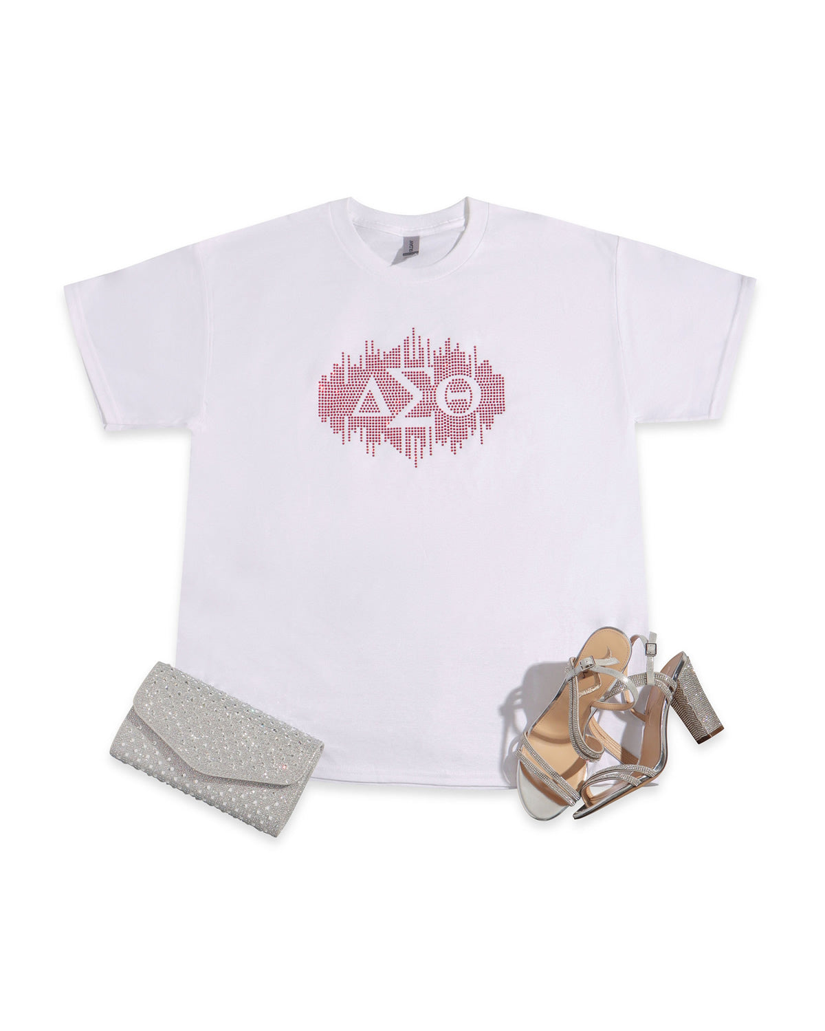 Delta Sigma Theta Rhinestone T-shirt; DST, Greek; Design-DS1