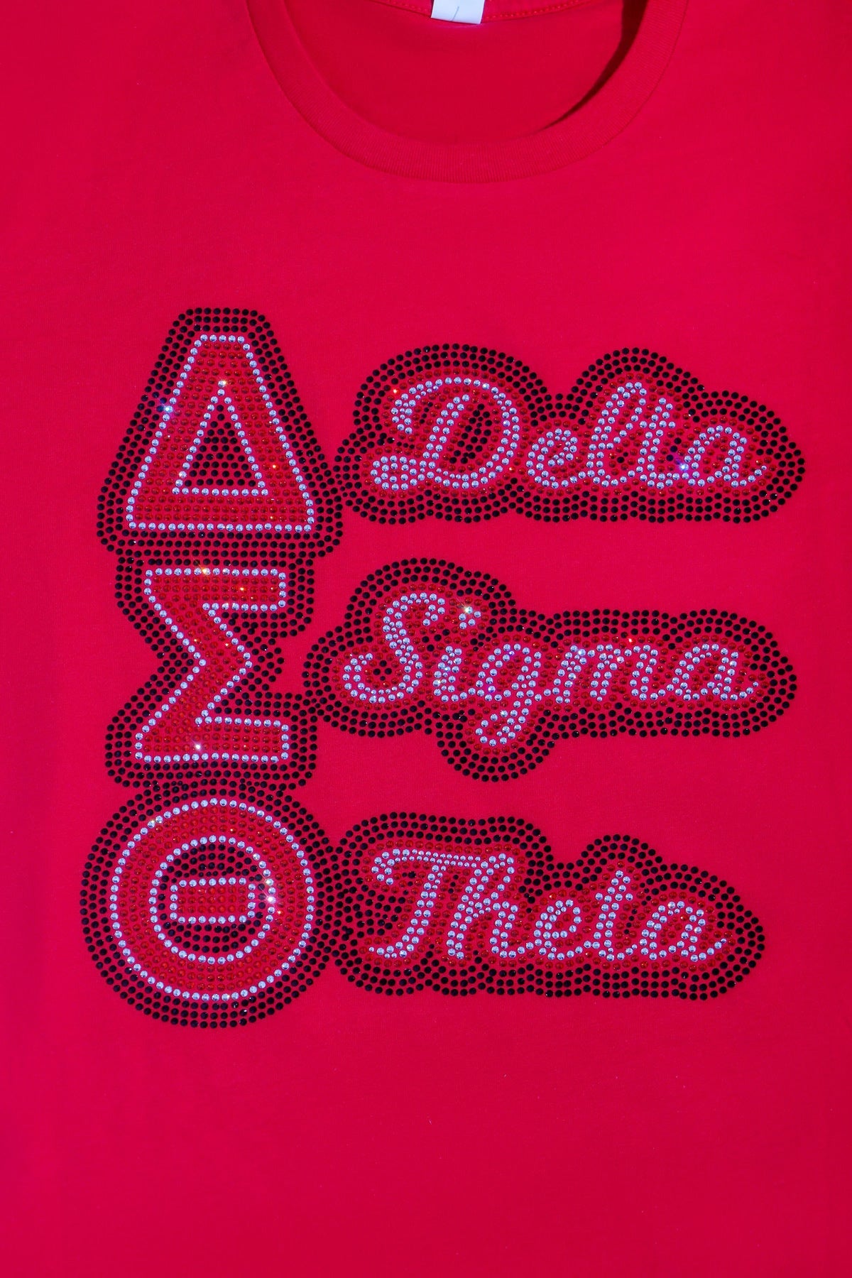 Delta Sigma Theta Rhinestone T-shirt; DST; Greek; Large design; Design-DS4