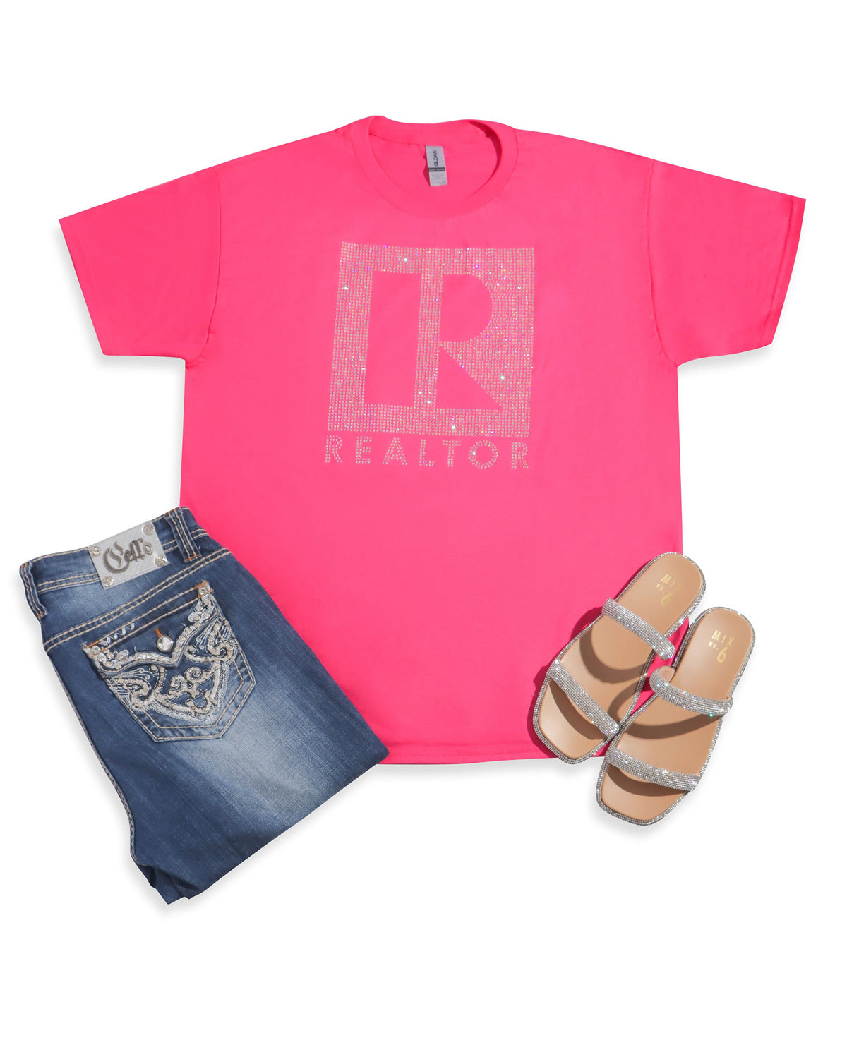 REALTOR Rhinestone T-shirt; "R"; Design REALTOR-1