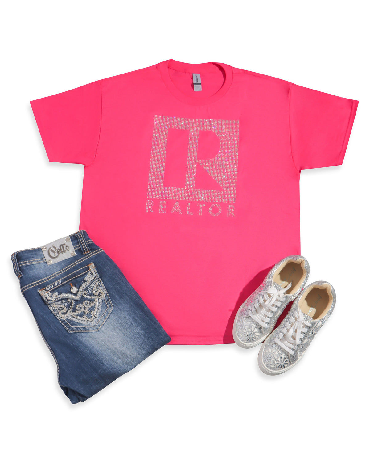 REALTOR Rhinestone T-shirt; "R"; Design REALTOR-1