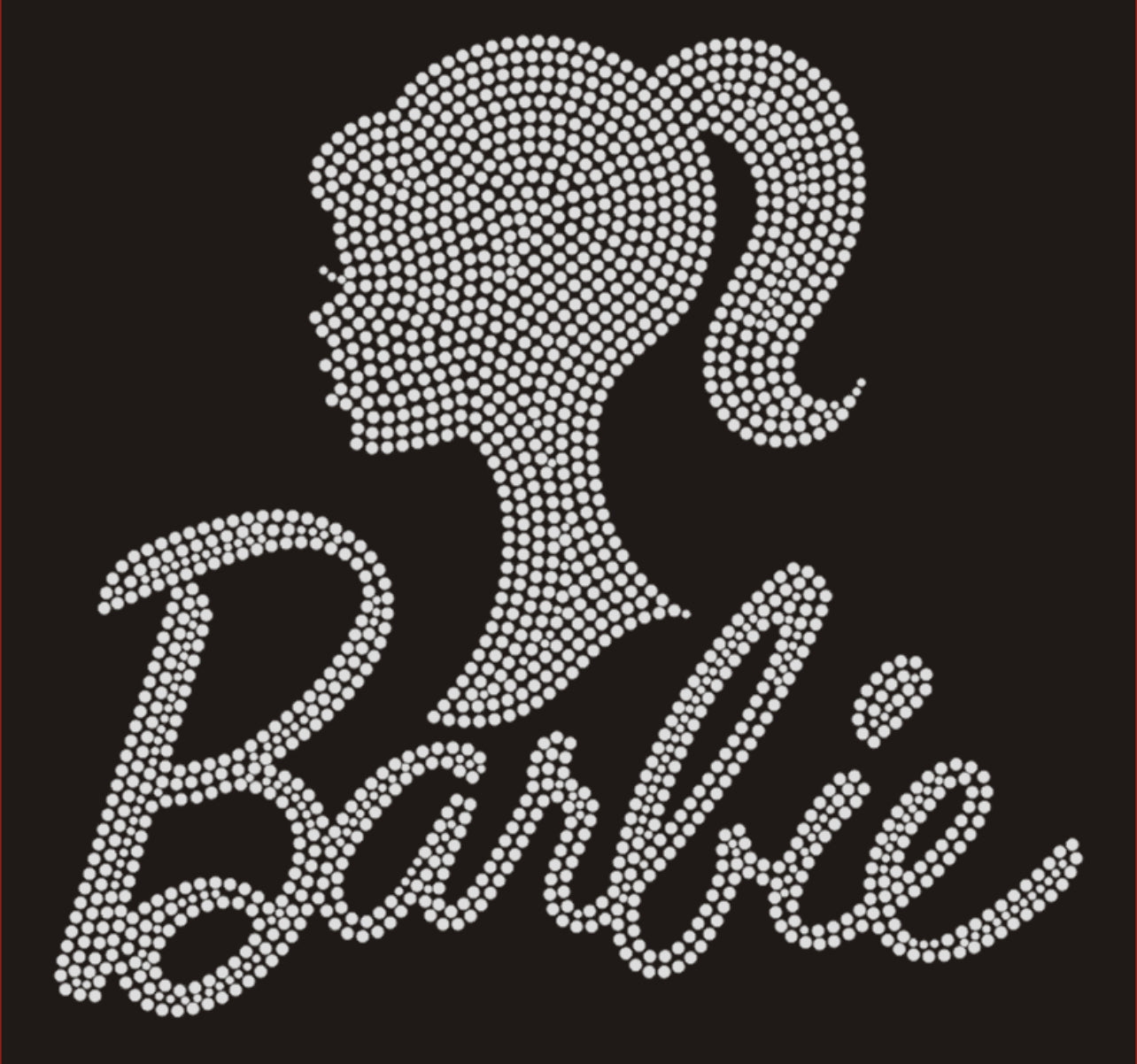 Barbie Rhinestone T-shirt; girl; Design-BRB2
