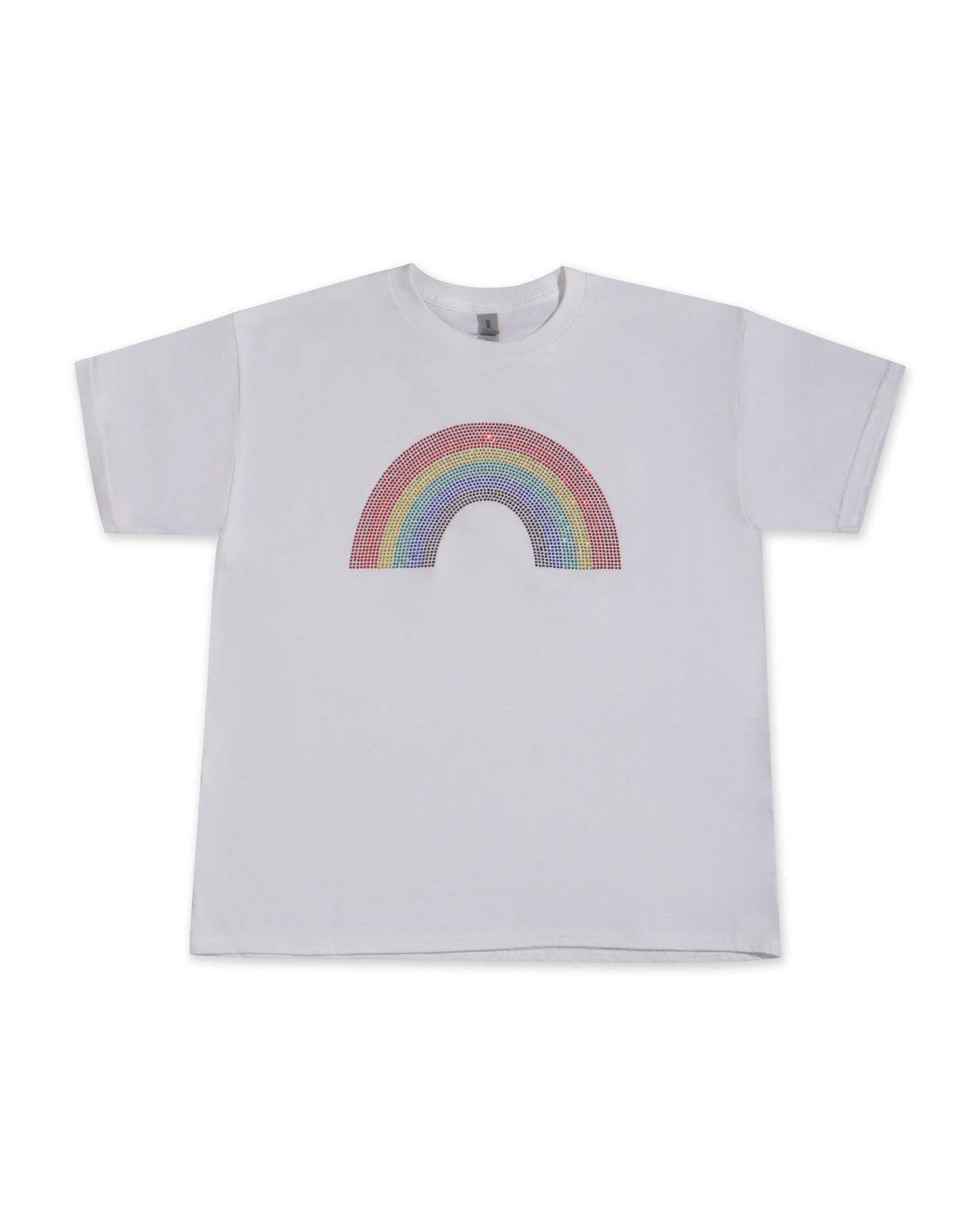 Rainbow Rhinestone T-shirt; Large design; PRIDE-4