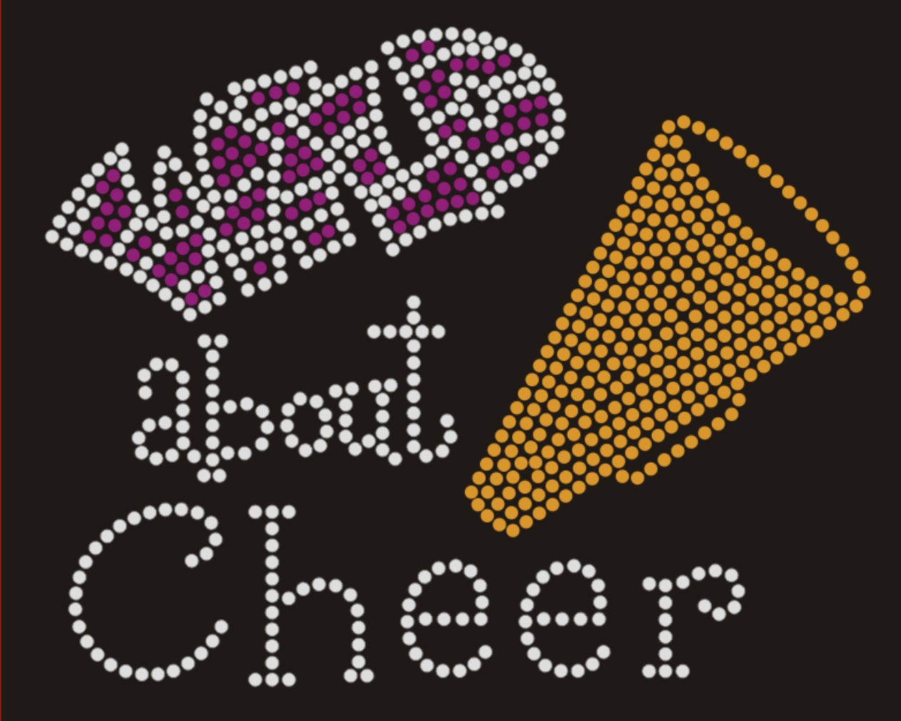 WILD about Cheer Rhinestone T-shirt; Design CHEER-1