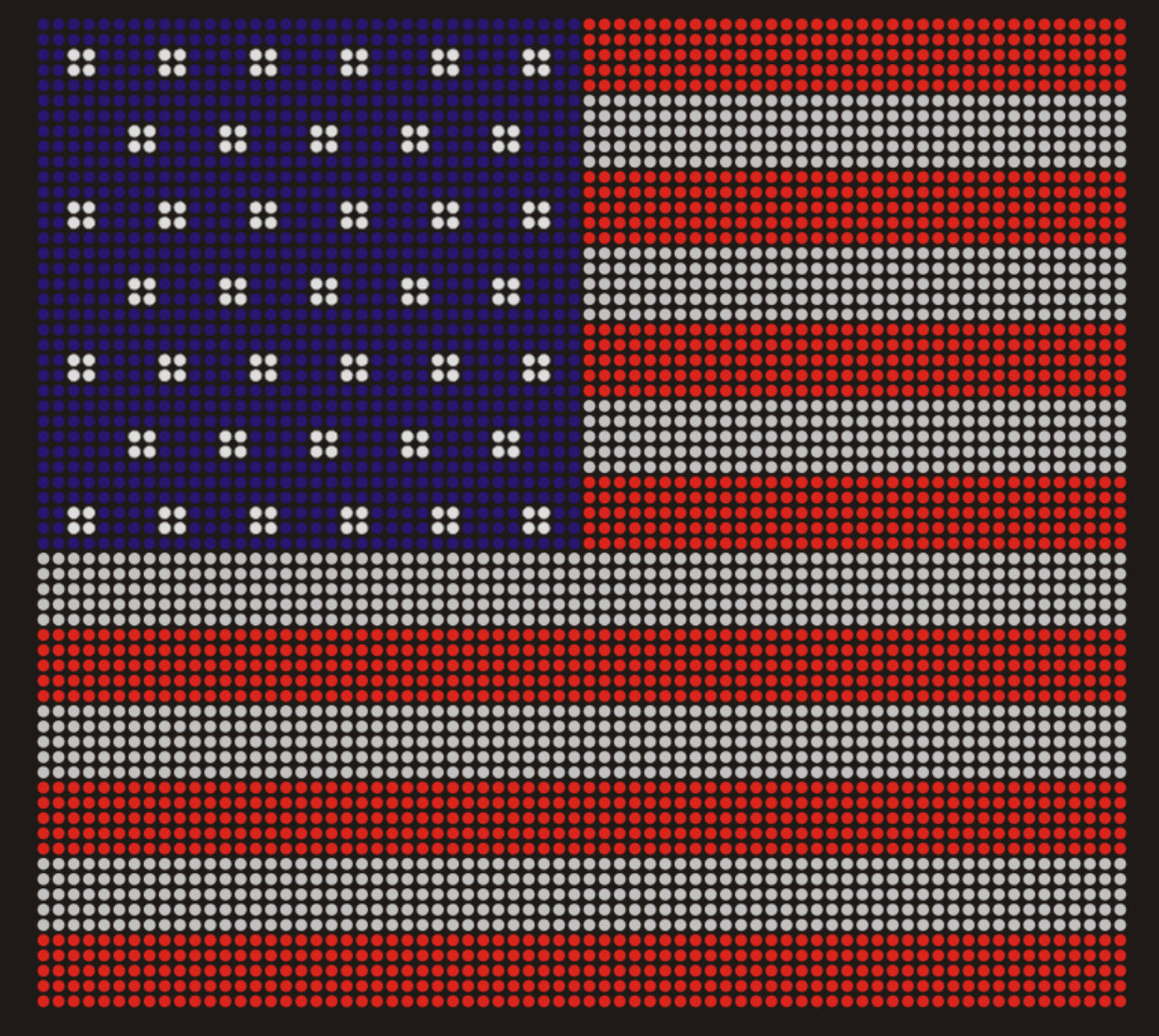 US Flag Rhinestone T-shirt; Large design; holidays, United States, USA; Design FLAG-6