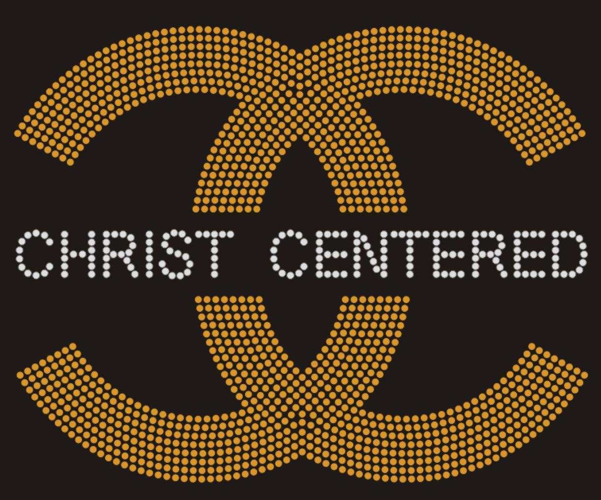CHRIST CENTERED Rhinestone T-shirt; religious; Design-RELG4