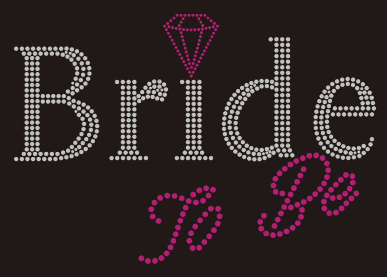 Bride To Be Diamond Rhinestone T-shirt; wedding, marriage; Design BRIDE-6