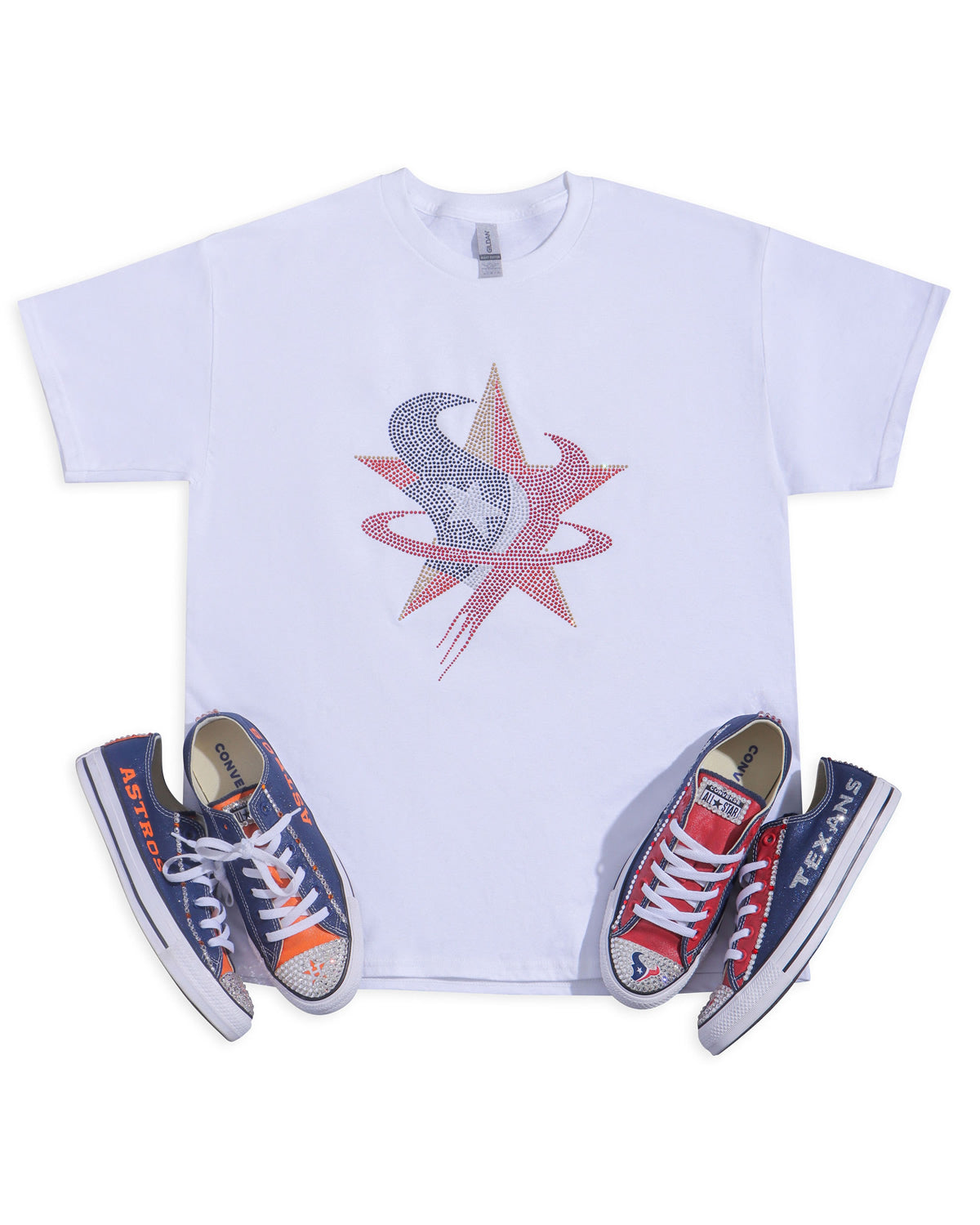 Houston Rockets Rhinestone Jazz It Up Designs - Rhinestone T-shirts
